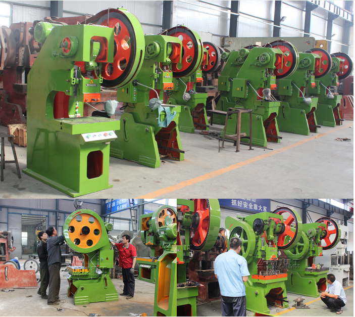 沖壓機床訂購型號為：J23開式可傾沖壓機床（沖床)：3臺，J21開式固定臺沖壓機床（沖床）：4臺?，F在貨已發至寧夏大武口礦機公司投產使用中，以下為發貨時拍攝實景圖